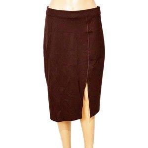 Kenneth Cole New York Women's The Flex Pencil Skirt 503 Merlot Size 8